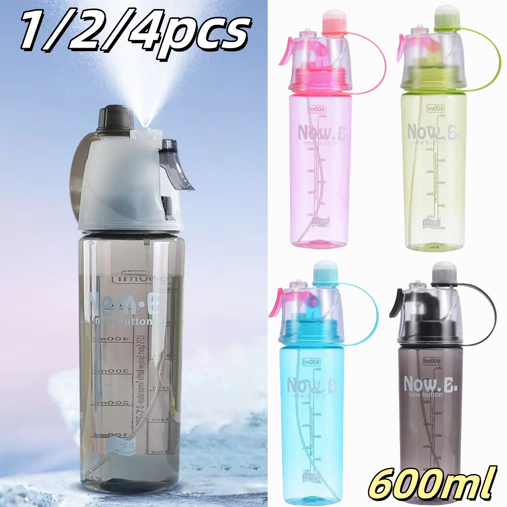 Outdoor Sport Glass Water Bottle - 1/2/4pcs 600ml Sports Water Bottle Can