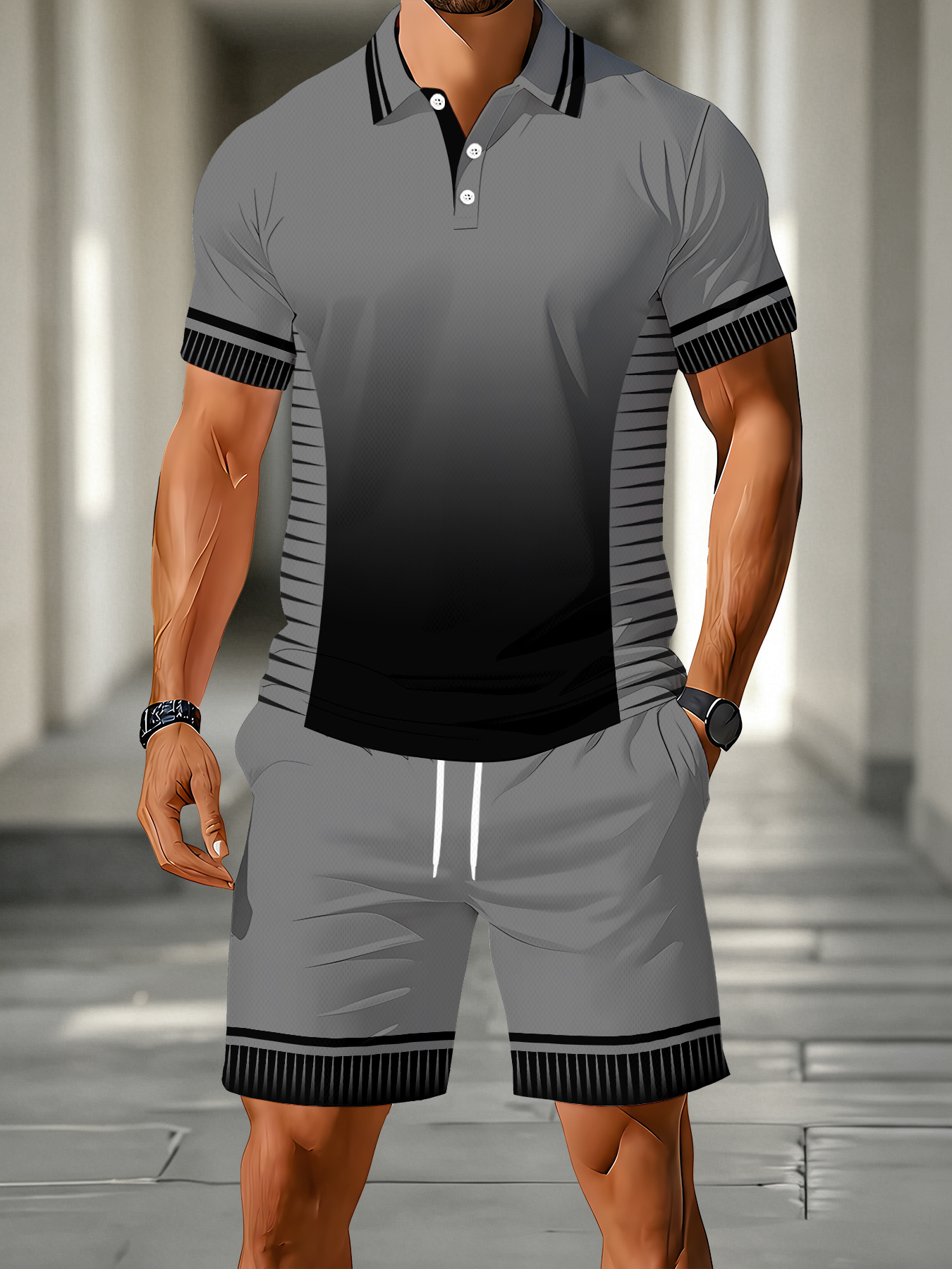 2026 Summer Men's Polo Set - 3 - Outdoor Sports Leisure ulasan dan harga