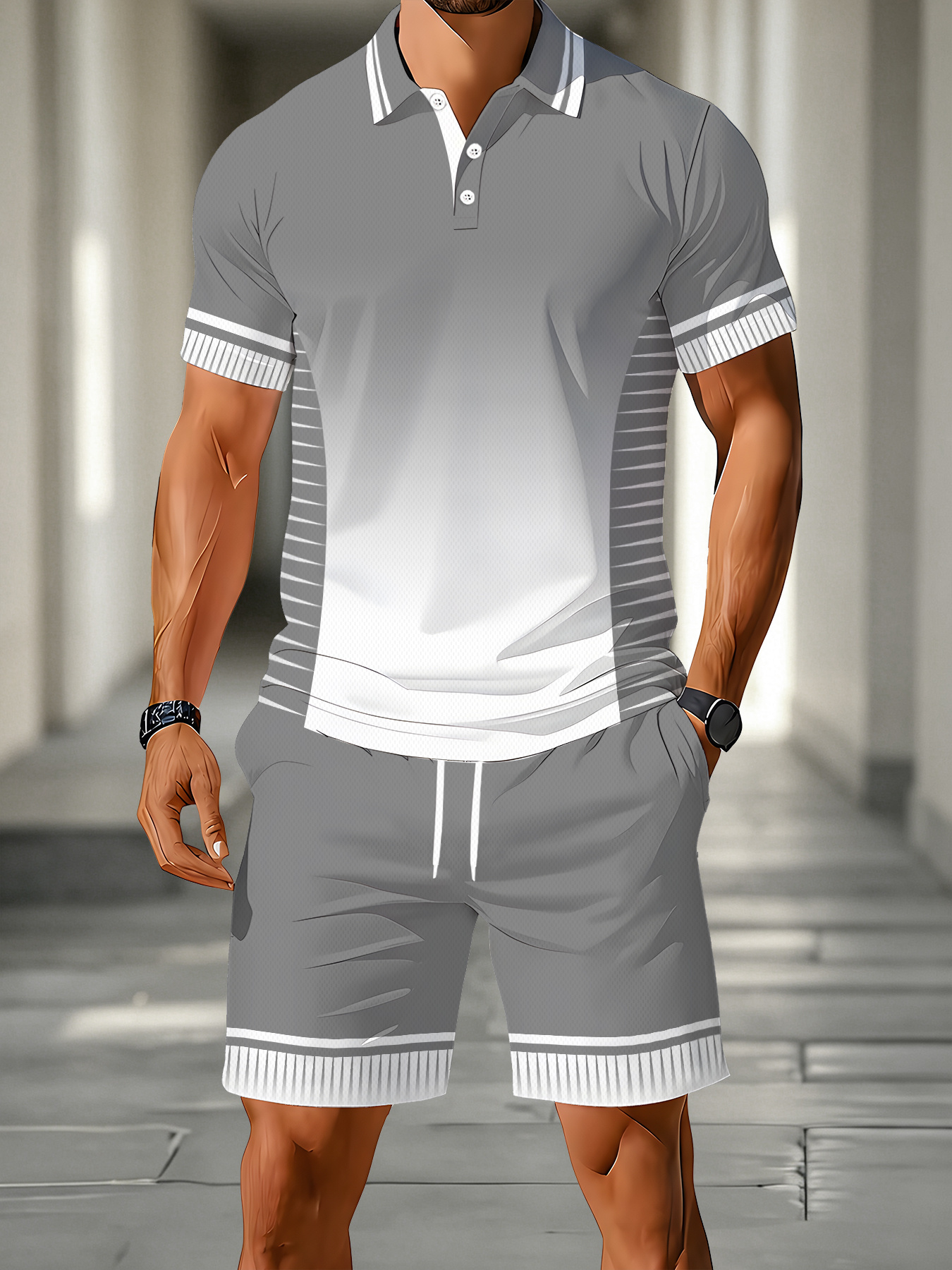 2026 Summer Men's Polo Set - 3 - Outdoor Sports Leisure ulasan dan harga