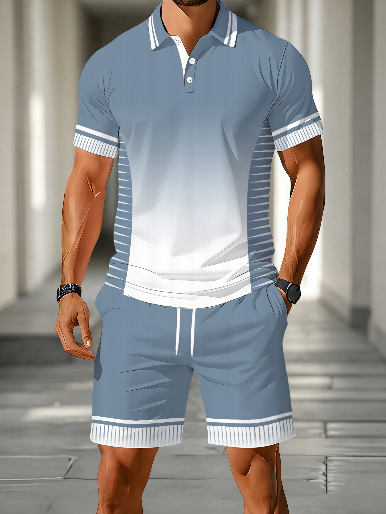 2026 Summer Men's Polo Set - 3 - Outdoor Sports Leisure ulasan dan harga