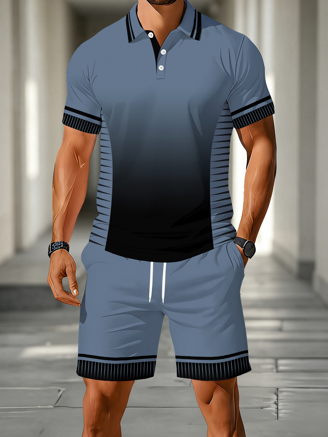 2026 Summer Men's Polo Set - 3 - Outdoor Sports Leisure ulasan dan harga