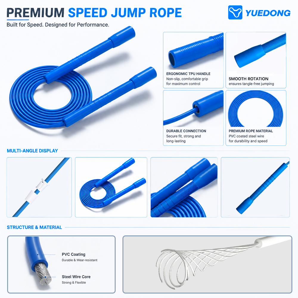 YUEDONG Speed Jump Rope Adjust - Speed Skipping Rope ulasan dan harga