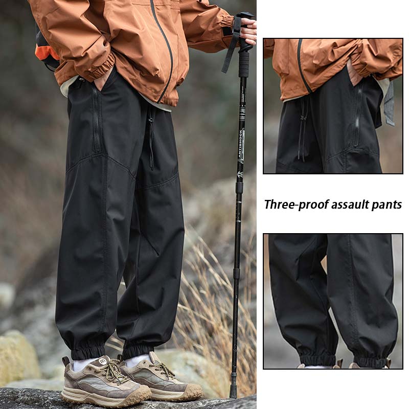 Men's Splicing Design Waterpro - Outdoor Sport Waterproof Pants ulasan dan harga