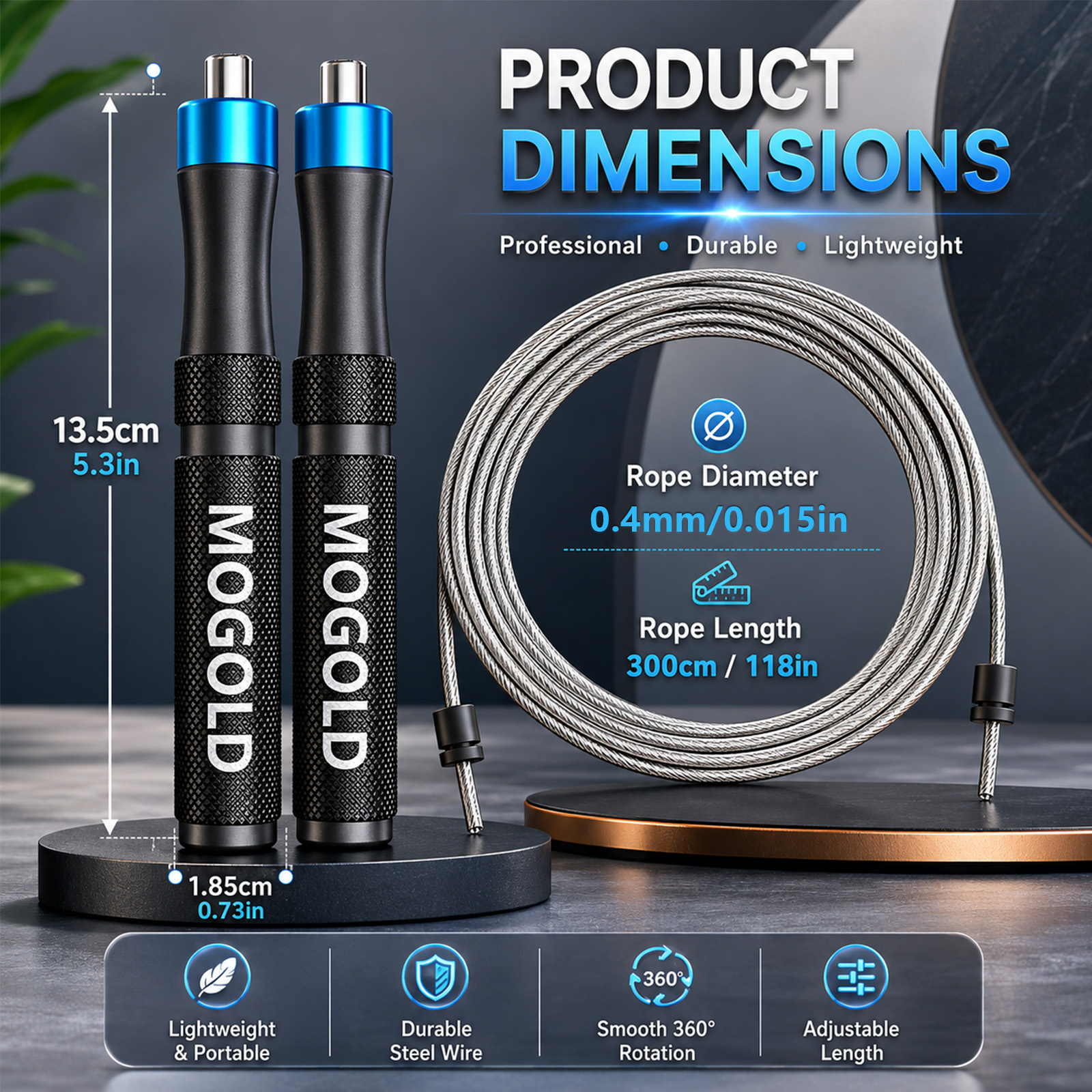 MOGOLD Professional Speed Jump - Speed Skipping Rope ulasan dan harga
