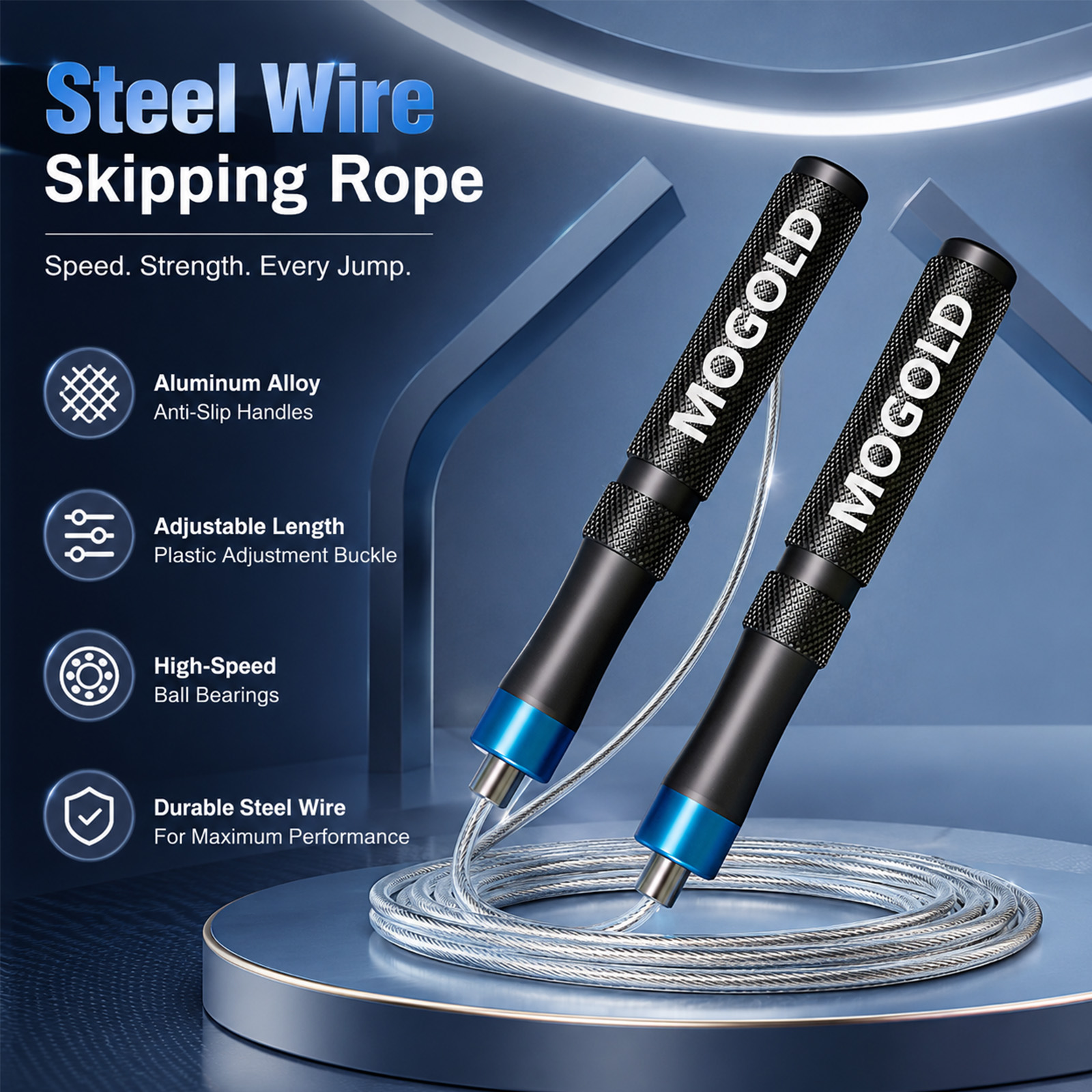 MOGOLD Professional Speed Jump - Speed Skipping Rope ulasan dan harga