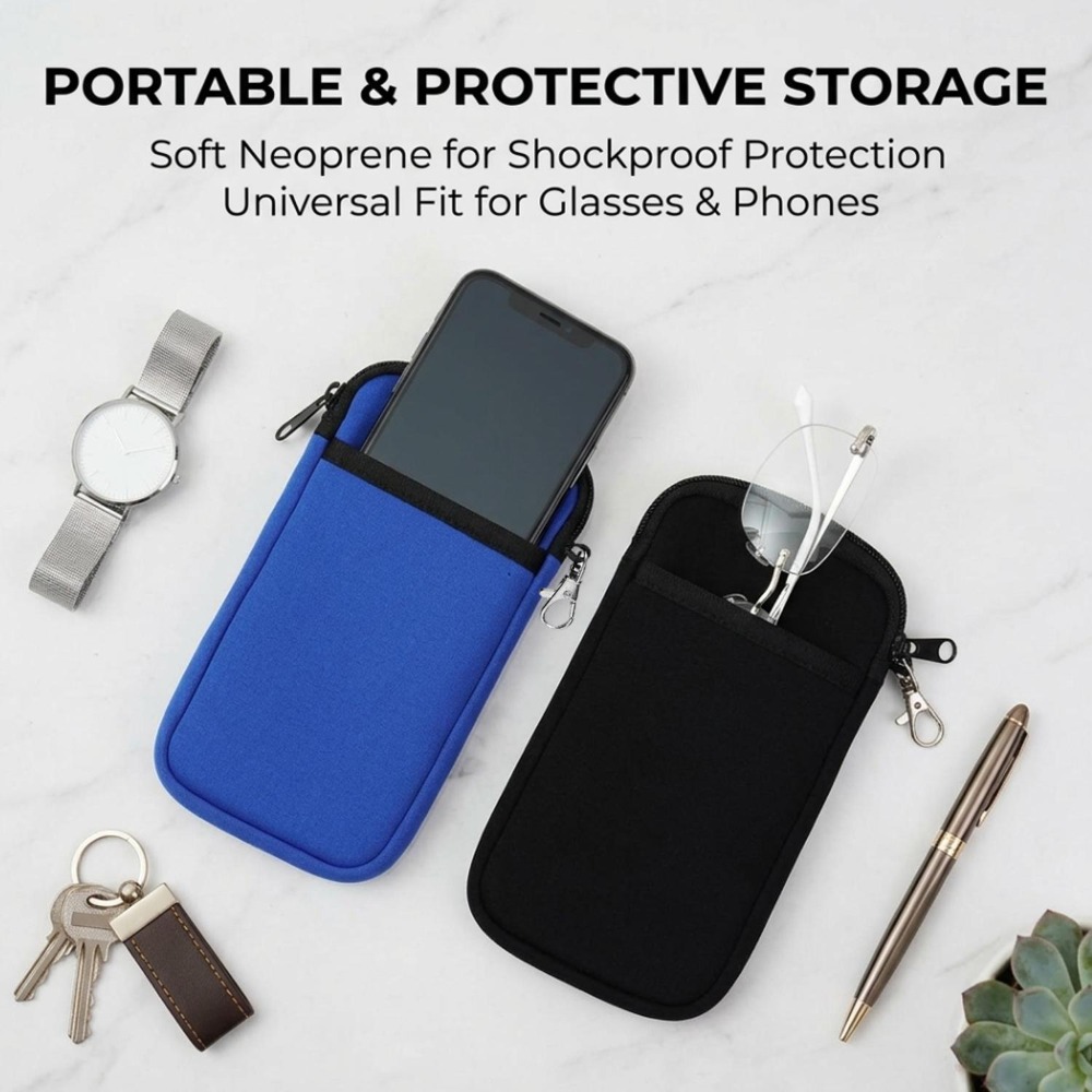 Nylon Fabric Phone /Glasses Zi - Outdoor Sport Bag ulasan dan harga