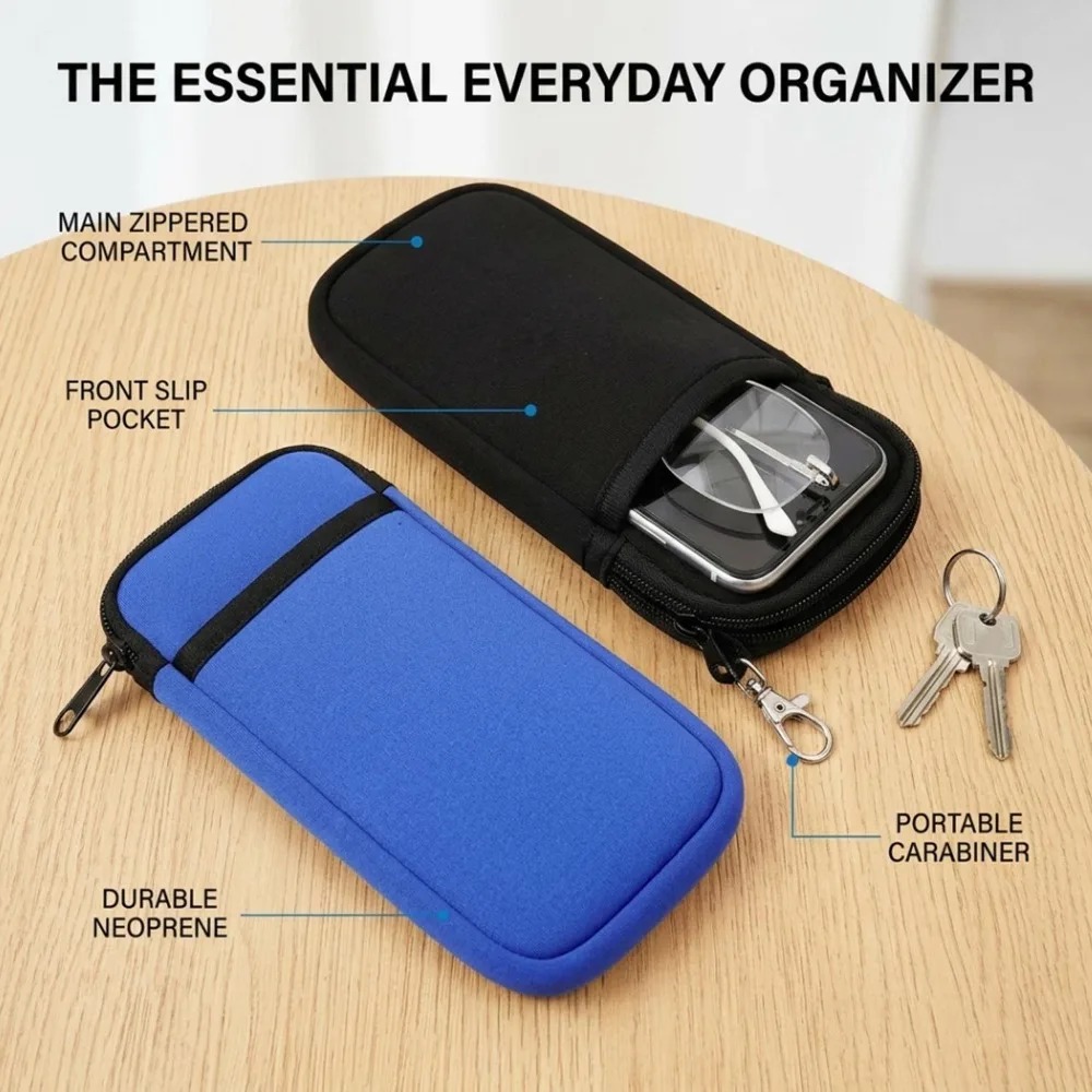 Nylon Fabric Phone /Glasses Zi - Outdoor Sport Bag ulasan dan harga