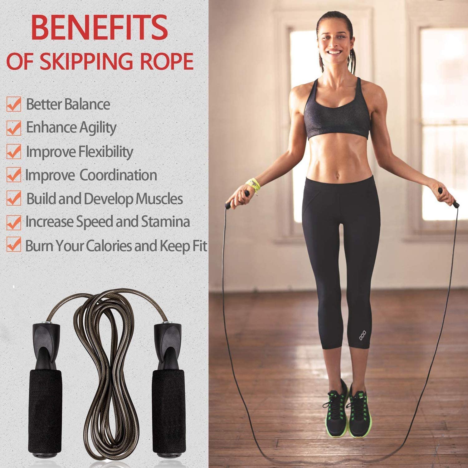Professional Crossfit Speed Sk - Speed Skipping Rope ulasan dan harga