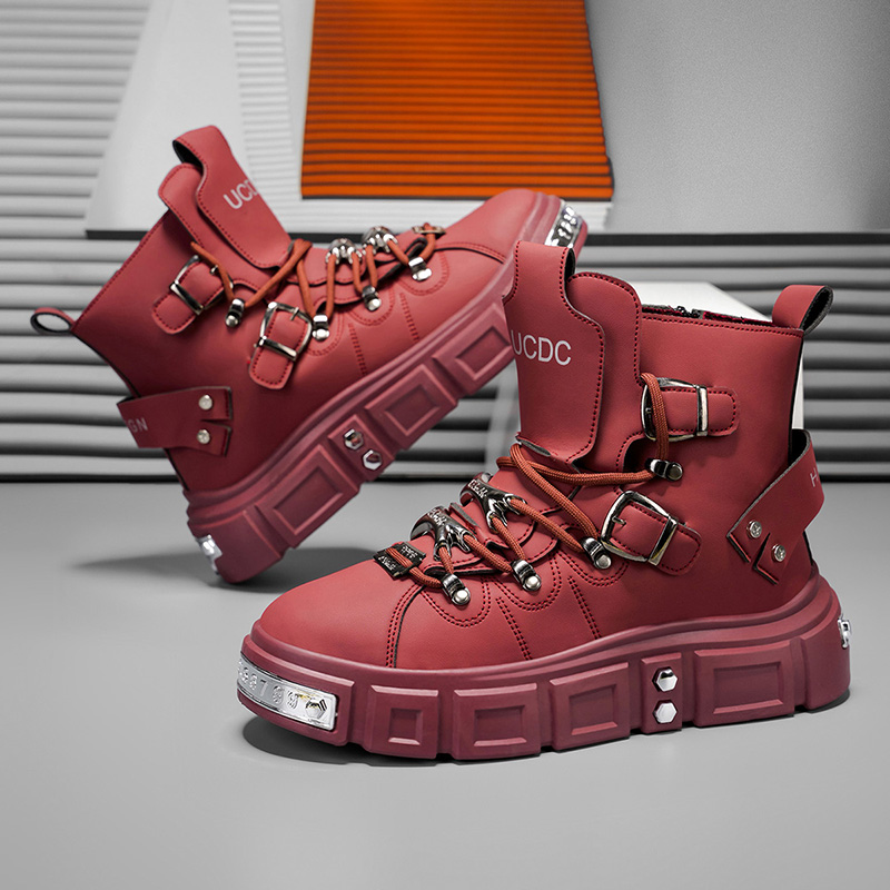 Men's High-Top Boots with Fabr - Outdoor Sports Leisure ulasan dan harga